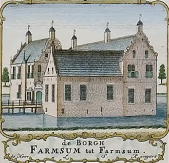 'De Borgh Faarmsum tot Farmsum', ten tijde van de bewoning door het geslacht Rengers.